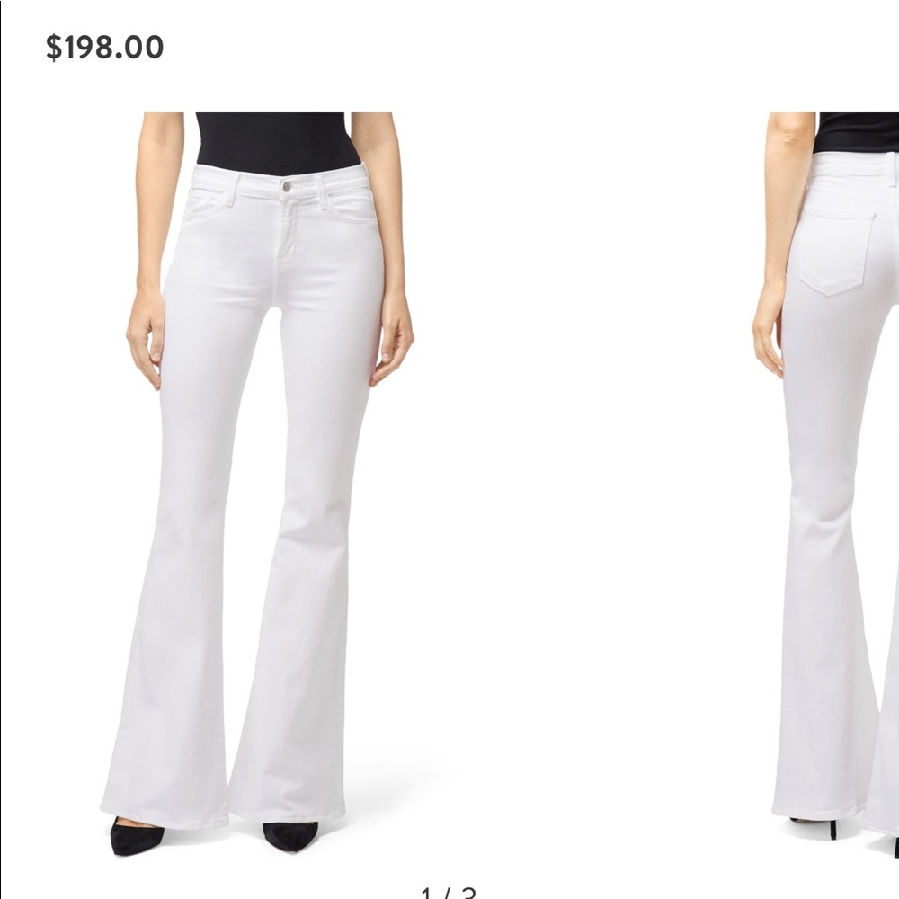 J BRAND WHITE FLARE JEANS